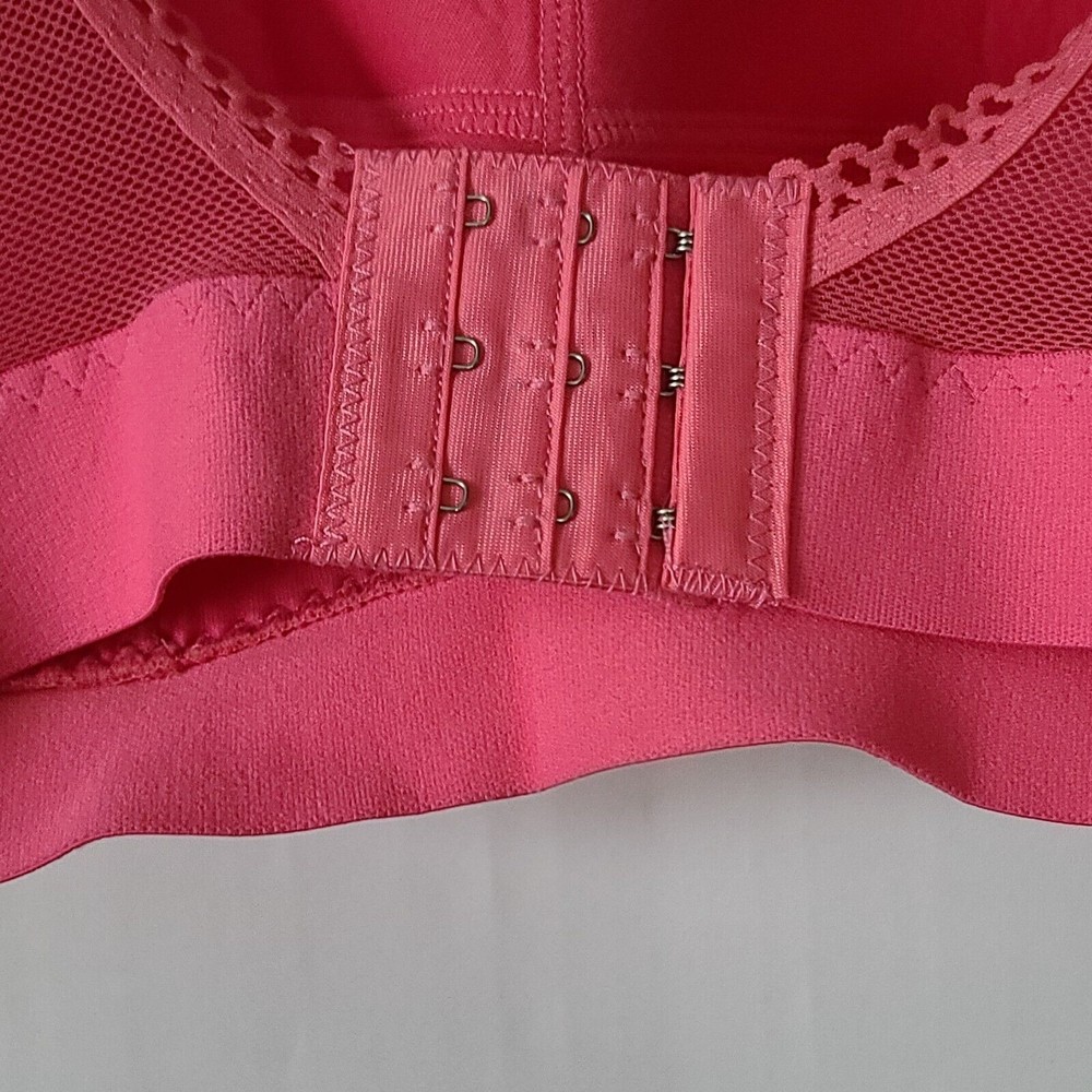 Rhonda Shear Mesh Wireless Lightly Padded Bra Sz XS Pink Adjustable Straps EUC - Picture 6 of 9